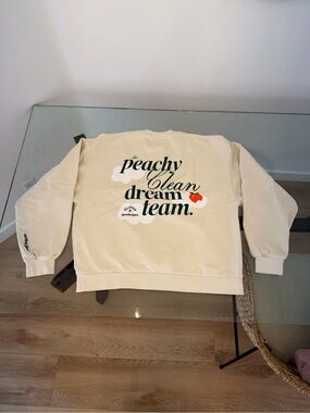 OLIPOP x Goodwipes Peachy Clean Dream Team Crewneck Sweatshirt M RARE UNISEX